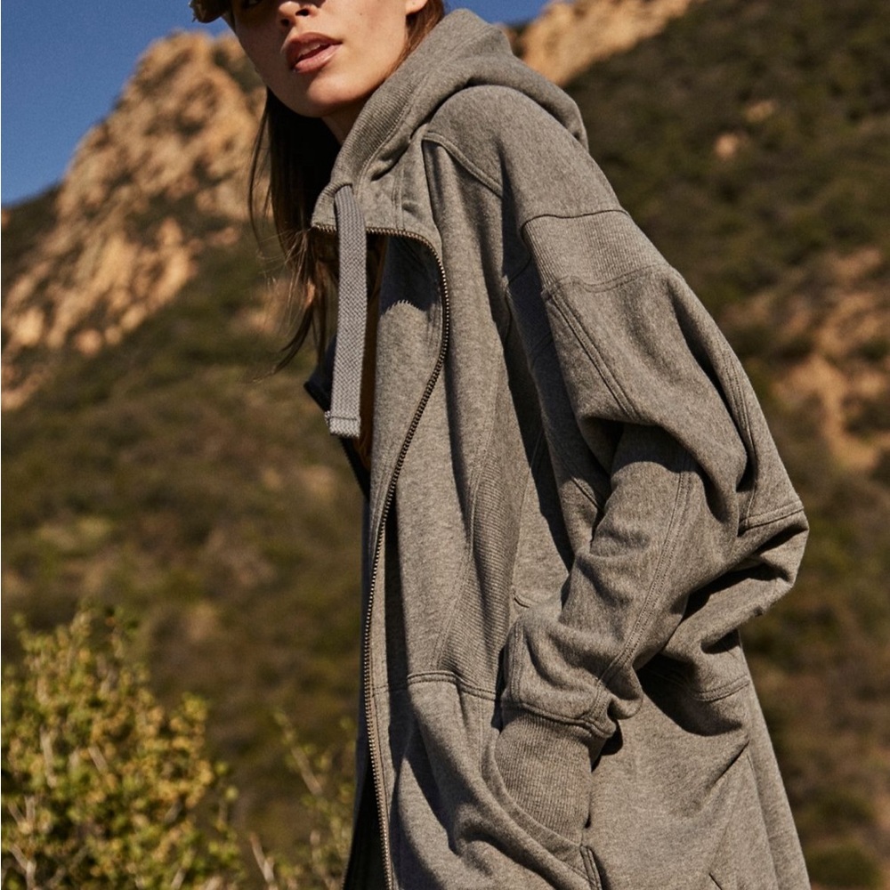 Free People Movement All Your Love Solid Hoodie Heather Grey (XS/S)